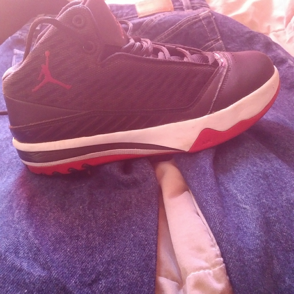Jordan shoes × Bmo × colors red white and black